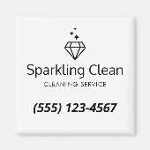 Diamond Logo House Cleaning Service Magnet (Voorkant)