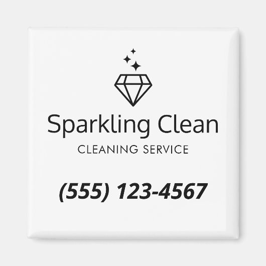 Diamond Logo House Cleaning Service Magnet (Voorkant)