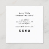 Diamond Logo House Cleaning Service Vierkante Visitekaartje (Achterkant)