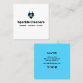 Diamond Logo Housekeeping Service Vierkante Visitekaartje (Voorkant / Achterkant)