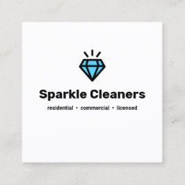 Diamond Logo Housekeeping Service Vierkante Visitekaartje