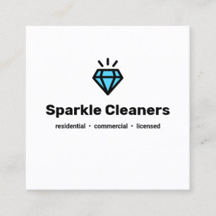 Diamond Logo Housekeeping Service Vierkante Visitekaartje