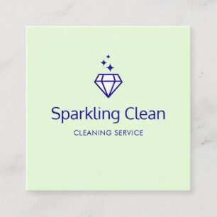 Diamond Logo Housekeeping Service Vierkante Visitekaartje