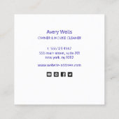 Diamond Logo Housekeeping Service Vierkante Visitekaartje (Achterkant)