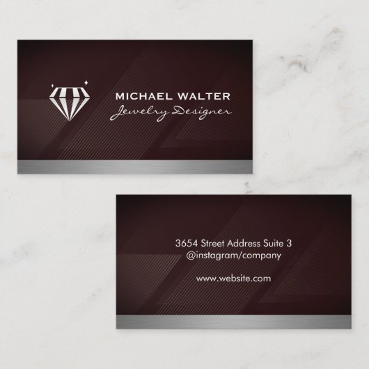 Diamond-Logo | juwelierszaak Visitekaartje (Voorkant / Achterkant)