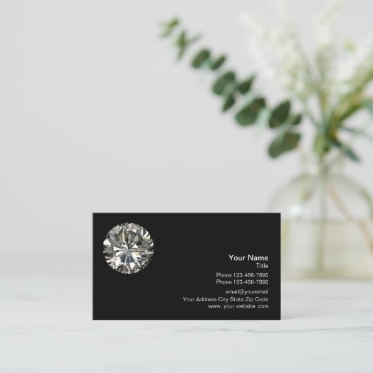 Diamond Logo Sjabloon Visitekaartje (Staand voorkant)