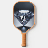 Diamond Logo Tan Pickleball Paddle Cover (Achterkant)