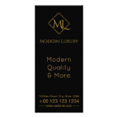 Diamond Logo | Zwart en goud Reclamekaart (Voorkant)