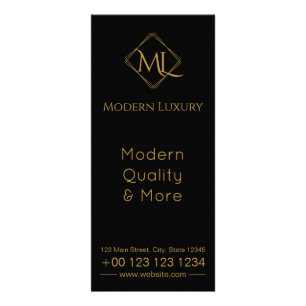 Diamond Logo   Zwart en goud Reclamekaart