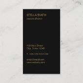 Diamond Logo | Zwart en goud Visitekaartje (Achterkant)