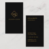 Diamond Logo | Zwart en goud Visitekaartje (Voorkant / Achterkant)