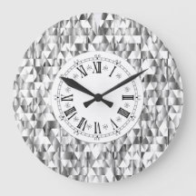 Diamond look faux Silver Shine Roman numbling