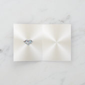 Diamond Love Bird 60e Jubileum Dank u kaarten Notitiekaartje (Binnen)