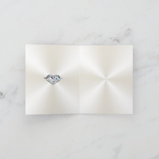 Diamond Love Bird 60e Jubileum Dank u kaarten Notitiekaartje (Binnen)