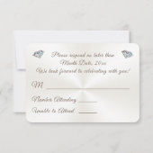 Diamond Love Birds 60th Anniversary RSVP Kaarten (Achterkant)