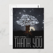 Diamond Love Tree - Huwelijk Dank u Briefkaart (Voorkant / Achterkant)