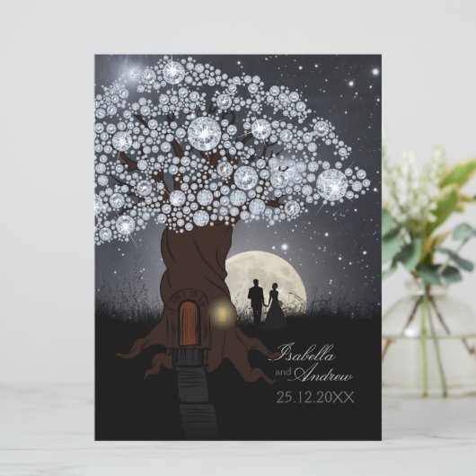 Diamond Love Tree Kaart (Staand voorkant)