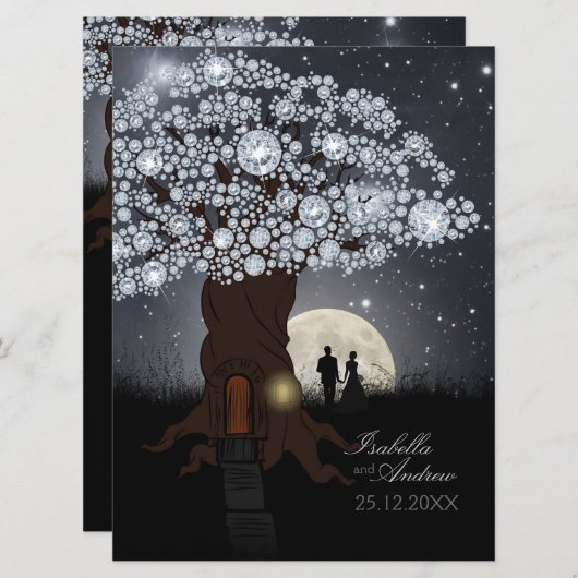 Diamond Love Tree Kaart (Voorkant / Achterkant)