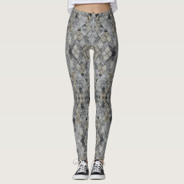 Diamond marmer grijze beige tegels leggings