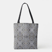 Diamond marmer grijze beige tegels tote bag (Achterkant)