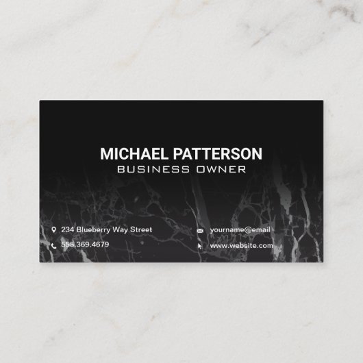 Diamond Martini Glass Logo | QR-code Visitekaartje (Achterkant)