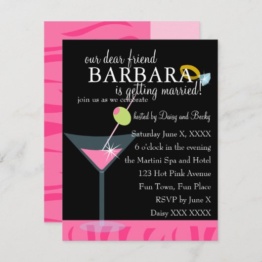 Diamond Martini Kaart (Voorkant / Achterkant)