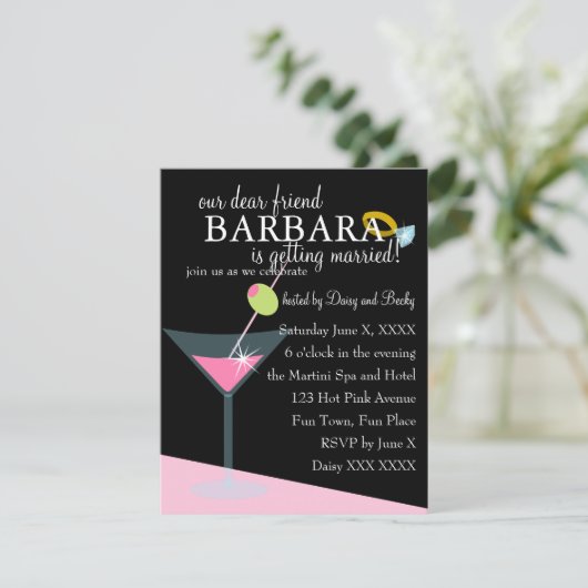 Diamond Martini Kaart (Staand voorkant)