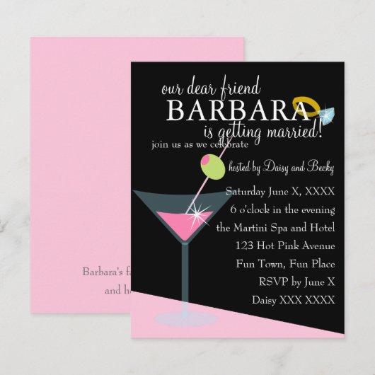 Diamond Martini Kaart (Voorkant / Achterkant)