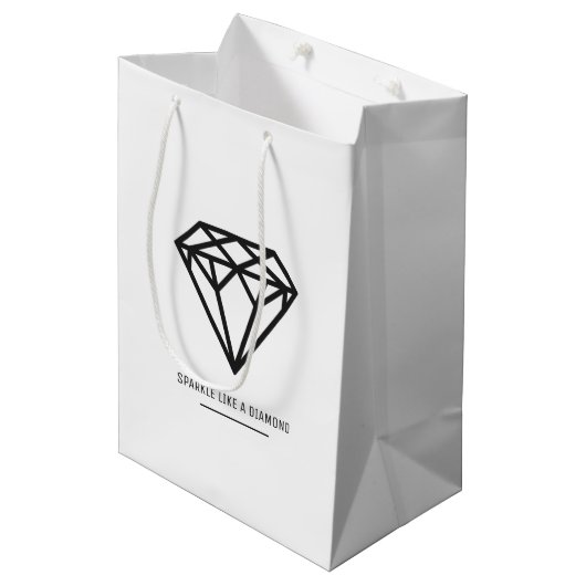 Diamond Medium Cadeauzakje (Voorkant Gekanteld)