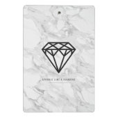 Diamond met Marmer Mini Klembord (Achterkant)
