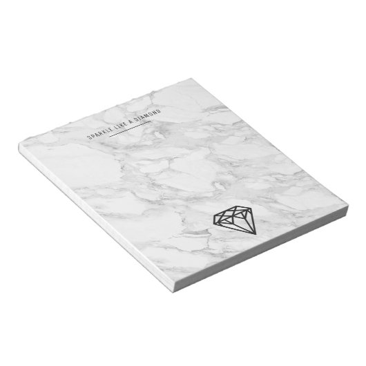 Diamond met Marmer Notitieblok (Schuin)