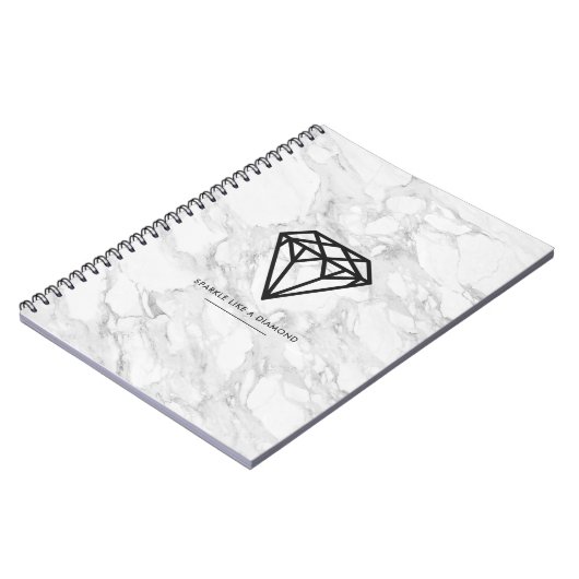 Diamond met Marmer Notitieboek (Linkerzijde)