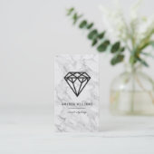Diamond met Marmer Visitekaartje (Staand voorkant)
