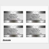 Diamond Metal Look Borden Stickers (Vel)