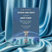 Diamond Metallic King Chess Fathers Day Blauw Kaart