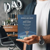 Diamond Metallic King Chess Fathers Day Blauw Kaart