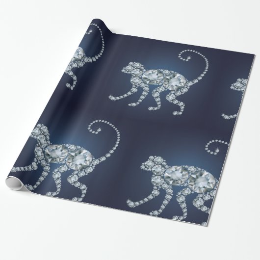 Diamond Monkey Cadeaupapier (Uitgerold)