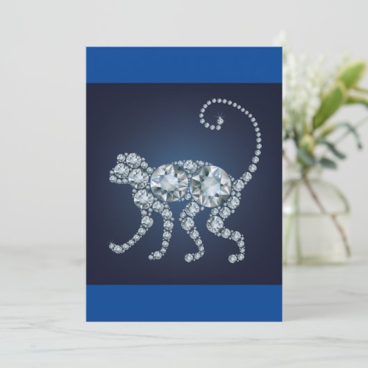 Diamond Monkey Kaart (Staand voorkant)