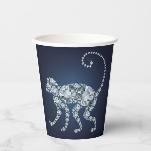 Diamond Monkey Papieren Bekers (Voorkant)