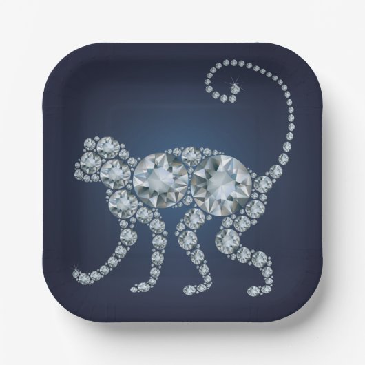 Diamond Monkey Papieren Bordje (Voorkant)
