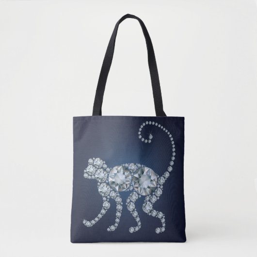 Diamond Monkey Tote Bag (Voorkant)