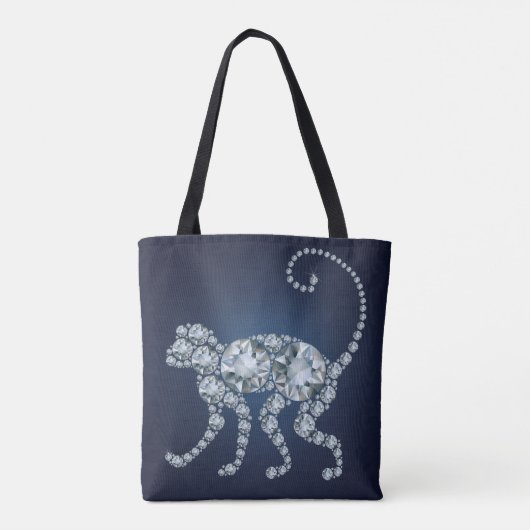 Diamond Monkey Tote Bag (Achterkant)
