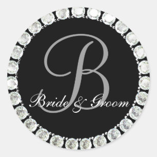 Diamond monogram B aanpasbaar zegel
