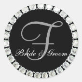 Diamond monogram F aanpasbaar zegel (Voorkant)