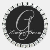 Diamond monogram G aanpasbaar zegel (Voorkant)