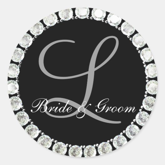Diamond monogram L aanpasbaar zegel (Voorkant)
