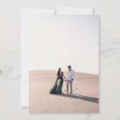 Diamond Monogram met bloemen Evergreen Wedding Kaart (Achterkant)