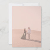 Diamond Monogram met druppelblauw huwelijk Kaart (Achterkant)