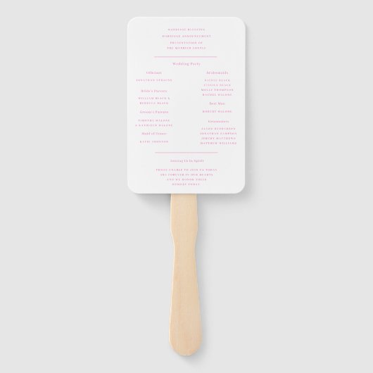 Diamond Monogram met het druppelroze weddenschap p Handwaaier (Achterkant)