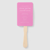 Diamond Monogram met het druppelroze weddenschap p Handwaaier (Voorkant)